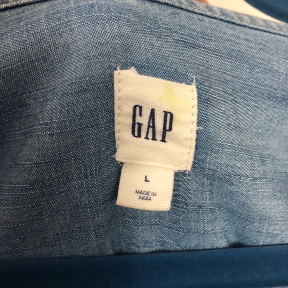 Gap Denim Dress Tie- Waist Size Large - Picture 7 of 7